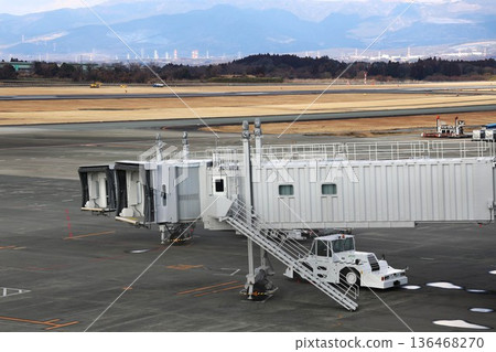 Airport boarding bridge Airport boarding bridge 136468270