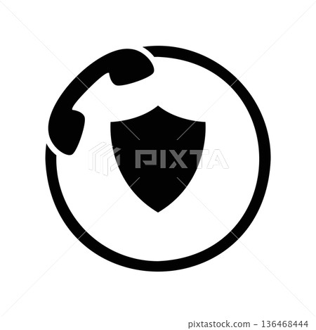 simple vector icon handset simple vector icon handset 136468444