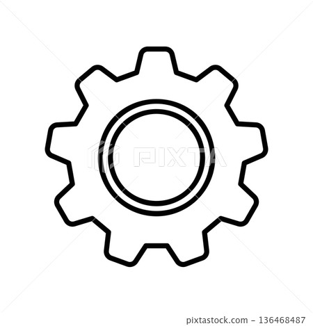 Simple black vector icon with a theme settings button Simple black vector icon with a theme settings button 136468487