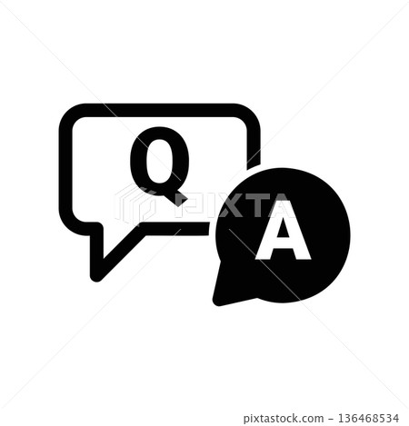 Simple black vector icon with a theme chat 136468534