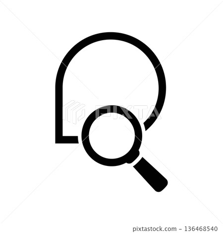 Simple black vector icon with a theme chat Simple black vector icon with a theme chat 136468540