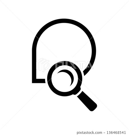 Simple black vector icon with a theme chat Simple black vector icon with a theme chat 136468541