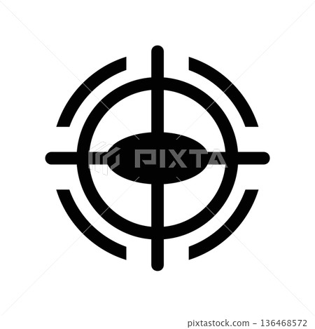 Simple black vector icon with a theme goal Simple black vector icon with a theme goal 136468572