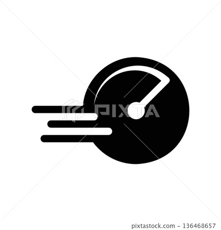Simple black vector icon with a theme speed 136468657