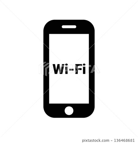 Simple black vector icon with a theme smartphone Simple black vector icon with a theme smartphone 136468681