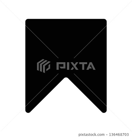 Simple black vector icon with a theme bookmark 136468703