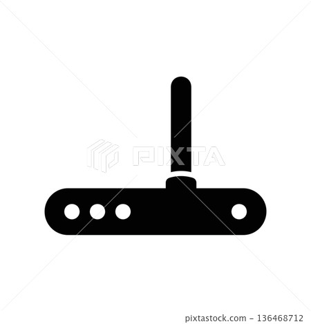 Simple black vector icon with a theme router Simple black vector icon with a theme router 136468712