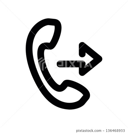 Making Call Phone with Transmit Arrow Making Call Phone with Transmit Arrow 136468933