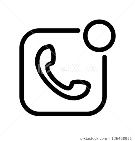 Call App Icon Phone with Notification Bubble Call App Icon Phone with Notification Bubble 136468935