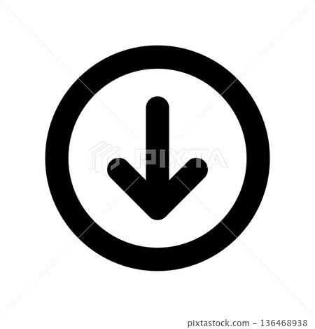 Simple black vector icon with a theme download button Simple black vector icon with a theme download button 136468938