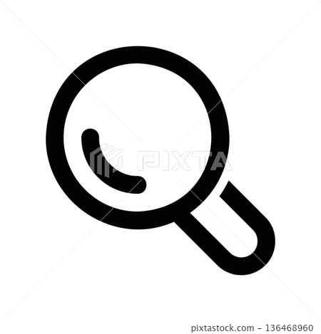 Search icon, magnifying glass line graphic illustrating Search icon, magnifying glass line graphic illustrating 136468960