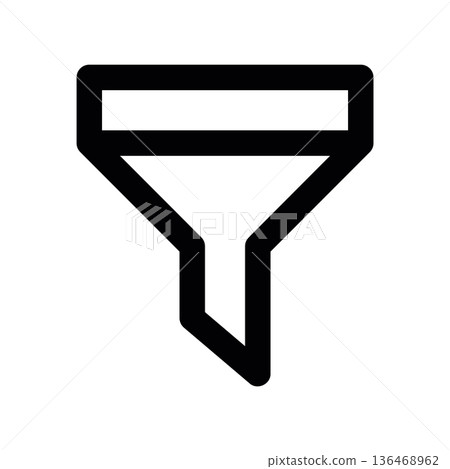 Filter icon, isolated on white 136468962