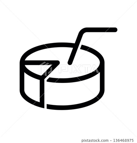 Pie Chart with Info Arrow, Isolated Pie Chart with Info Arrow, Isolated 136468975