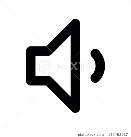 Volume, Speaker with Sound Signal 136468987