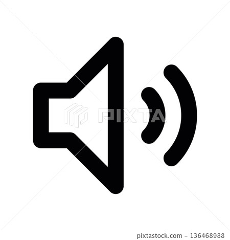 Volume High, Speaker with Sound Waves Volume High, Speaker with Sound Waves 136468988