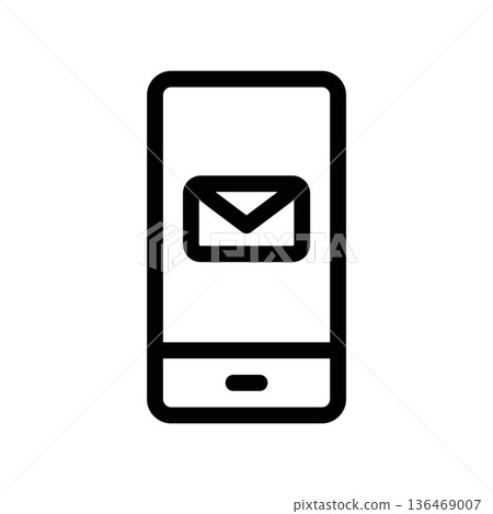 Mobile email symbol, vector illustration 136469007