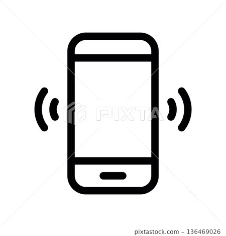 Silent mode icon, phone vibration 136469026