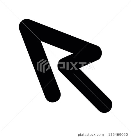 Angled Arrow Design line graphic illustrating Angled Arrow Design line graphic illustrating 136469030