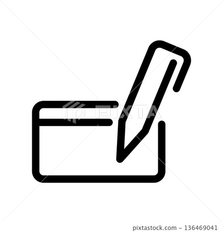 Simple vector icon bank card Simple vector icon bank card 136469041