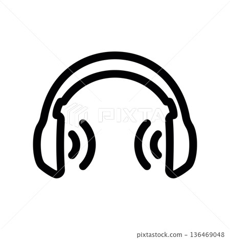 Music icon, headphones, flat design Music icon, headphones, flat design 136469048