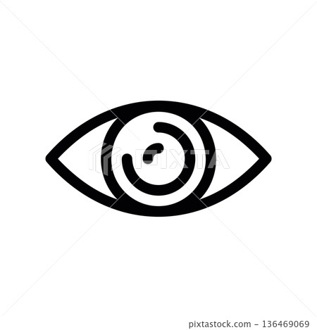 View icon, eye symbol, black and white View icon, eye symbol, black and white 136469069