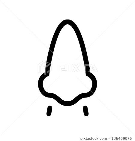 Nose icon, with air flow lines 136469076