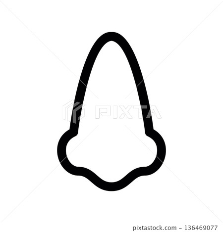 Human nose symbol, vector illustration 136469077