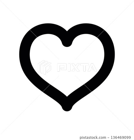 Heart Icon, Love Symbol, Isolated Heart Icon, Love Symbol, Isolated 136469099