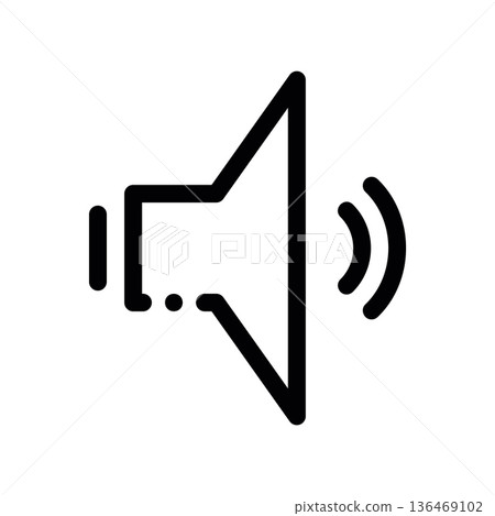 Sound Icon, Normal Volume, Isolated, Flat Sound Icon, Normal Volume, Isolated, Flat 136469102