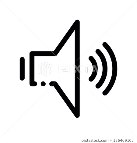 Sound Icon, Loudspeaker, Max Volume 136469103