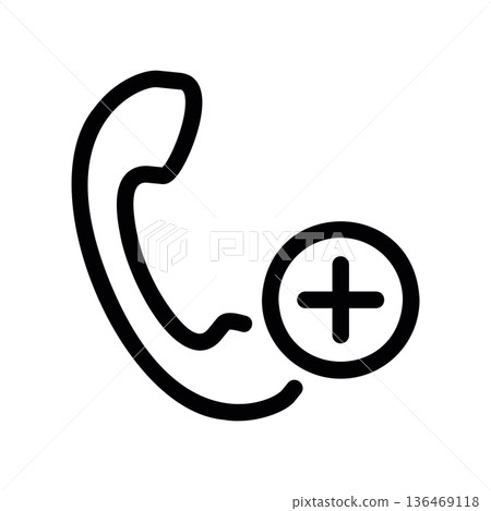 New Phone Contact Plus Symbol with Phone New Phone Contact Plus Symbol with Phone 136469118