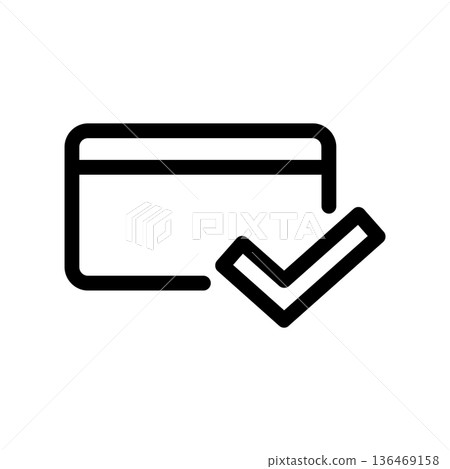 Simple vector icon bank card Simple vector icon bank card 136469158