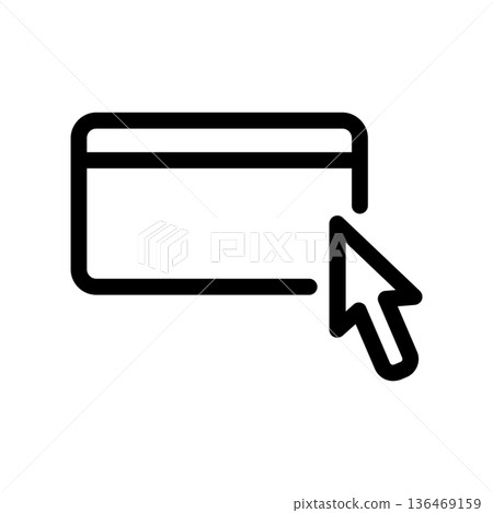 Simple vector icon bank card Simple vector icon bank card 136469159