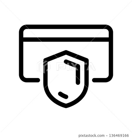 Simple vector icon bank card Simple vector icon bank card 136469166