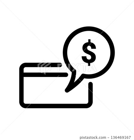 Simple vector icon bank card Simple vector icon bank card 136469167