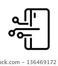 Simple vector icon bank card 136469172
