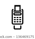 Simple vector icon bank card 136469175