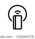 Simple vector icon bank card 136469176