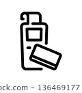 Simple vector icon bank card 136469177