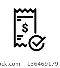 Simple vector icon bank card 136469179