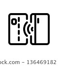 Simple vector icon bank card 136469182