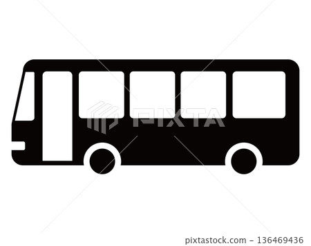 Bus simple icon 136469436
