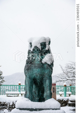 Snowy Kasama City Izumo Taisha Shrine Snowy Kasama City Izumo Taisha Shrine 136469501