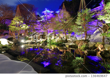 【石川縣】金澤城石川門銀白的夜景 【石川縣】金澤城石川門銀白的夜景 136469647