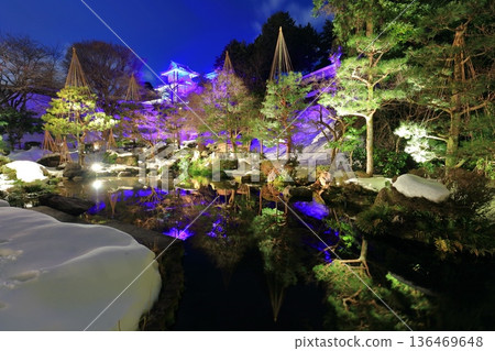 【石川縣】金澤城石川門銀白的夜景 136469648