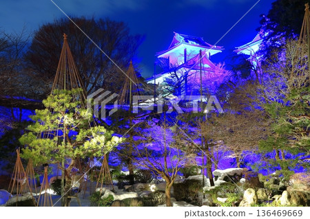 【石川縣】金澤城石川門銀白的夜景 136469669