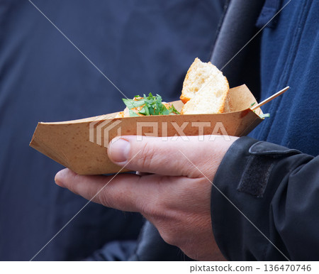 Street Food Portion Held at Farmers Market Naplavka Street Food Portion Held at Farmers Market Naplavka 136470746