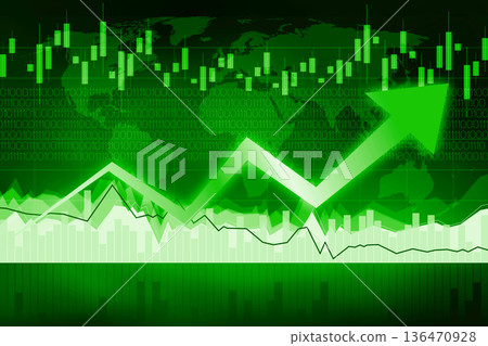 Upwards arrow - growth chart concept 136470928