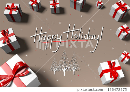 Christmas card - Happy Holiday Christmas card - Happy Holiday 136472375
