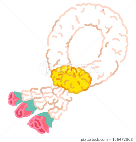 floral garland thailand jasmine decoration craft buddhism illustration 136472868